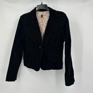 Womens Preppy Old Money Corduroy Blazer Size M Jacket Academia Indie Vintage